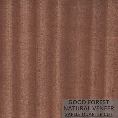 روکش چوب طبیعی Sapele روکش دانه چوب شکل برای تزئین