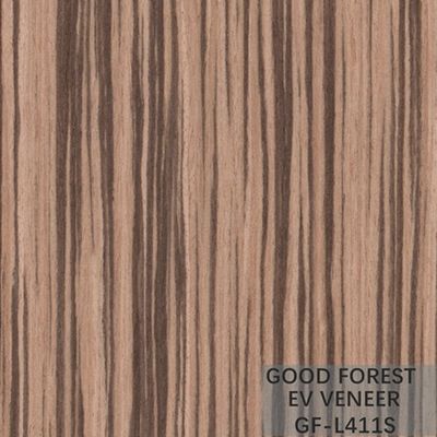 EV Veneer Zebra روکش چوبی مهندسی شده با رنگ طبیعی دانه مستقیم