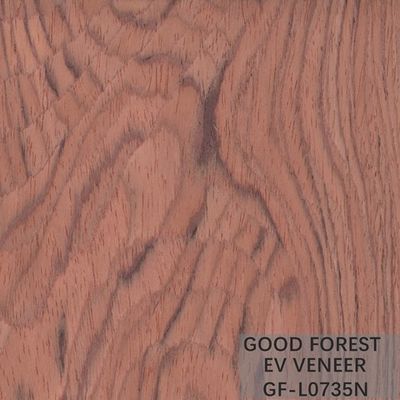 روکش چوب مهندسی شده Bubinga Crown Cut Wood Veneer Sliced ​​Cut Technics