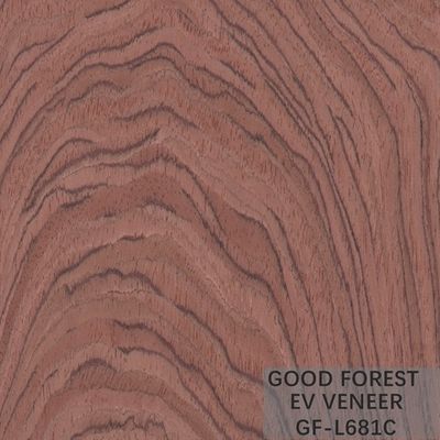 روکش چوب مهندسی شده Bubinga Crown Cut Wood Veneer Sliced ​​Cut Technics