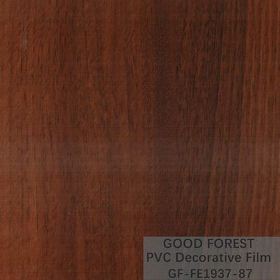 ODM PVC فیلم داخلی تاول دار تزئینی چوبی دانه قرمز رنگ