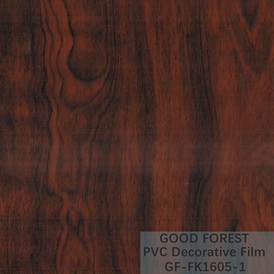 ODM PVC فیلم داخلی تاول دار تزئینی چوبی دانه قرمز رنگ