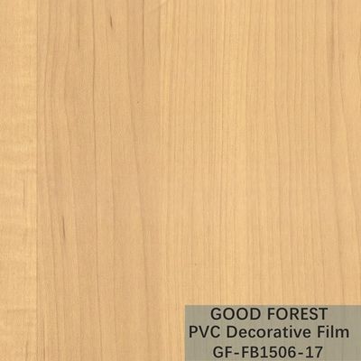 OEM دانه چوب PVC فیلم تاول تزئینی زرد روشن نوع رنگ