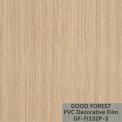 OEM دانه چوب PVC فیلم تاول تزئینی زرد روشن نوع رنگ
