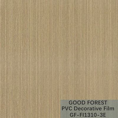 OEM دانه چوب PVC فیلم تاول تزئینی زرد روشن نوع رنگ