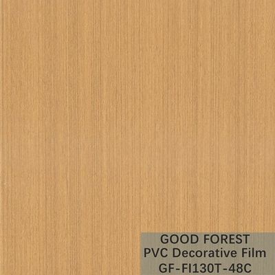 OEM دانه چوب PVC فیلم تاول تزئینی زرد روشن نوع رنگ