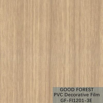 OEM دانه چوب PVC فیلم تاول تزئینی زرد روشن نوع رنگ