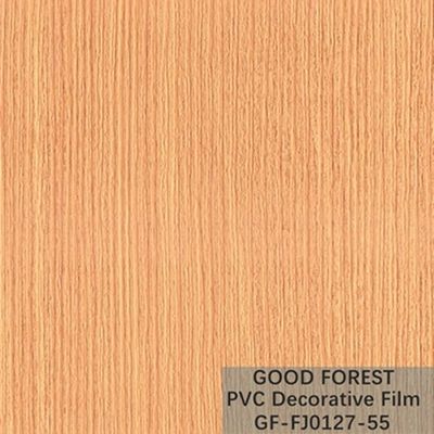 OEM دانه چوب PVC فیلم تاول تزئینی زرد روشن نوع رنگ