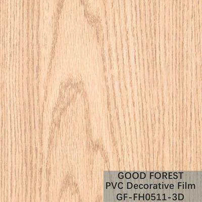 OEM دانه چوب PVC فیلم تاول تزئینی زرد روشن نوع رنگ