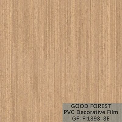 OEM دانه چوب PVC فیلم تاول تزئینی زرد روشن نوع رنگ
