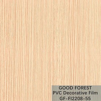 OEM دانه چوب PVC فیلم تاول تزئینی زرد روشن نوع رنگ