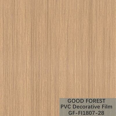 OEM دانه چوب PVC فیلم تاول تزئینی زرد روشن نوع رنگ