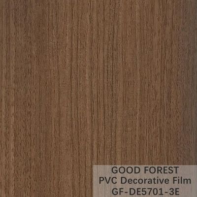 کمدهای PVC فیلم تزئینی تاول زده دانه چوبی رنگ قهوه ای روشن