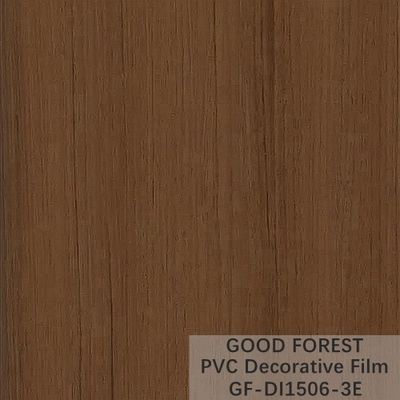کمدهای PVC فیلم تزئینی تاول زده دانه چوبی رنگ قهوه ای روشن