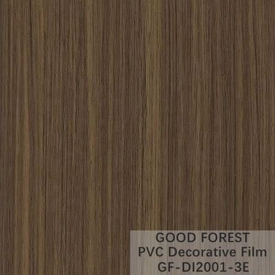 کمدهای PVC فیلم تزئینی تاول زده دانه چوبی رنگ قهوه ای روشن