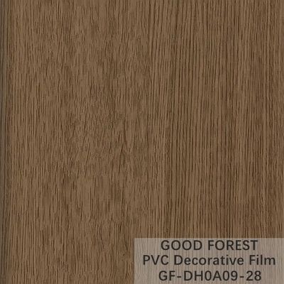 کمدهای PVC فیلم تزئینی تاول زده دانه چوبی رنگ قهوه ای روشن