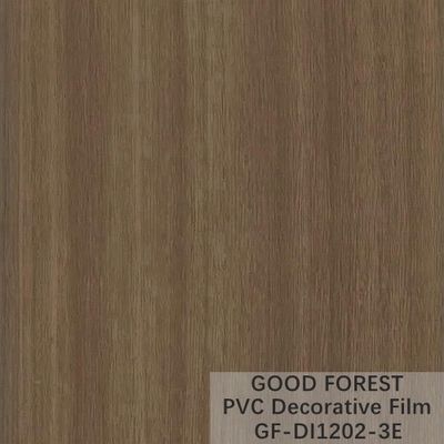 کمدهای PVC فیلم تزئینی تاول زده دانه چوبی رنگ قهوه ای روشن