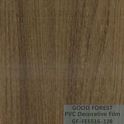 کمدهای PVC فیلم تزئینی تاول زده دانه چوبی رنگ قهوه ای روشن