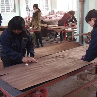 فنیر چوب مهندسی شده پدوک تراشیدن دانه مستقیم تکنیک های برش ضخامت 0.5mm برای چهره کابینت