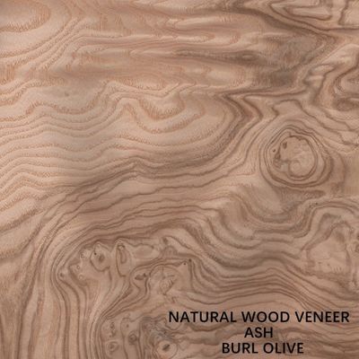 چوب خاکستری سفید طبیعی غیرمعمول فنیر برل زیتون درجه AA برای پوشش دیواری ضخامت 0.5mm