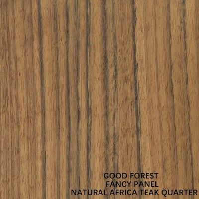 روکش چوب طبیعی آفریقایی ساج ربع روکش تخته سه لا فانتزی 2440/2745 میلی متر طول برای درهای داخلی