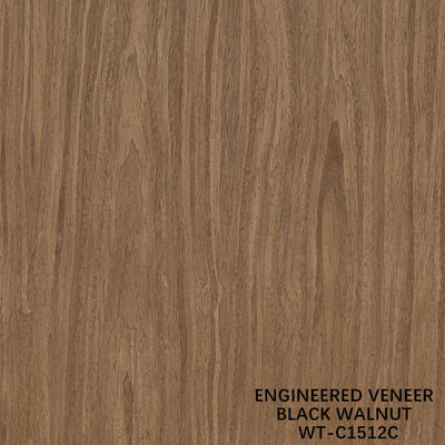 روکش چوب مصنوعی طبیعی تاج برش گردو اندازه استاندارد 2500*640 برای تخته تزئینی داخلی WT-C1275C/1512C/1715C