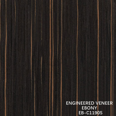 فنیر چوب مهندسی رنگ ابونی مستقیم برای پلائیوود فانتزی 640-1220mm عرض اسپیس EB-C149S/1009S/675S/1190S