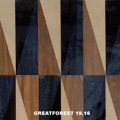 طرح هنری پارکت چوب فنیر کلاژ تقارن شکل هندسی رنگارنگ نقاشی چوبی 0.55 میلی متر