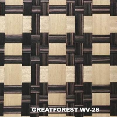 0.55mm Woven Wood Veneer Lattice Texture Customizable Not Paper For Advanced Club