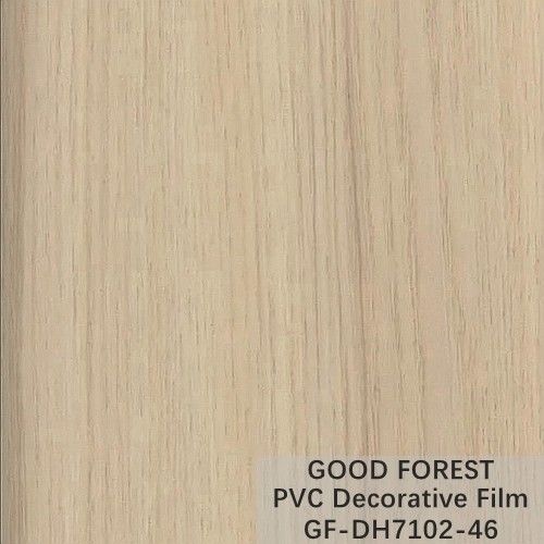 OEM دانه چوب PVC فیلم تاول تزئینی زرد روشن نوع رنگ