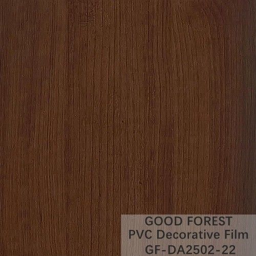 کمدهای PVC فیلم تزئینی تاول زده دانه چوبی رنگ قهوه ای روشن