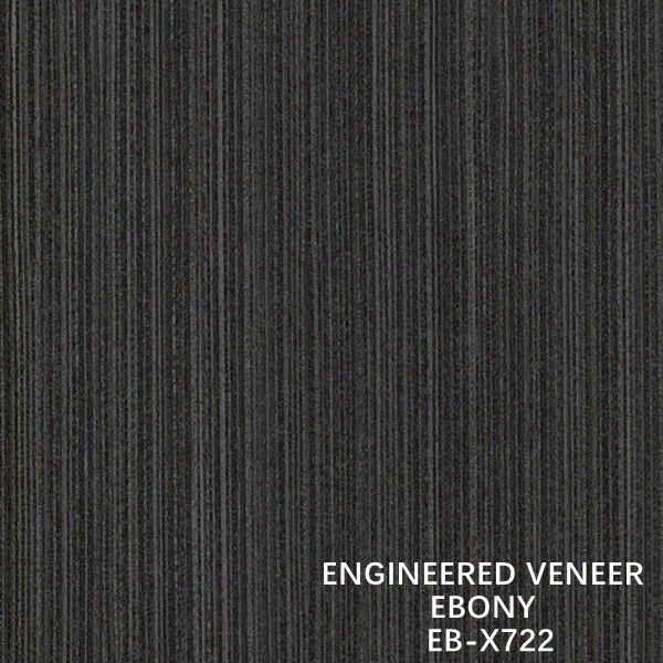 برش درب و پنجره Recon روکش چوب آبنوس X722 Fineline Grain Black Color ISO