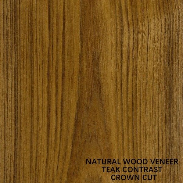 کابینت / درب کنتراست خط سیاه تاج دانه چوب ساج روکش طبیعی 0.15-0.55mm