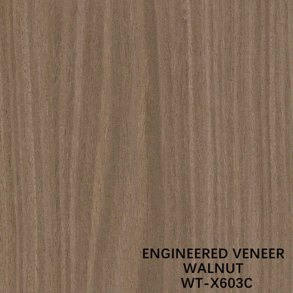 تاج روکش چوب مهندسی شده ISO برش تاج رنگ قهوه ای برای درب و رویه کابینت WT-X603C