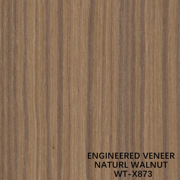 EV Engineered Wood Veneer Natural Walnut Quarter Straight Grain اندازه استاندارد 2500*640mm