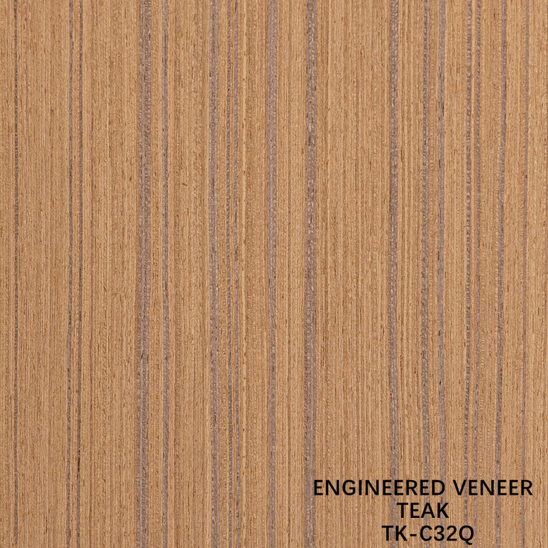 یک چهارم برش از فرنیر تیک مهندسی شده 2500 * 640mm اندازه طبیعی دانه مستقیم برای تزئین هتل