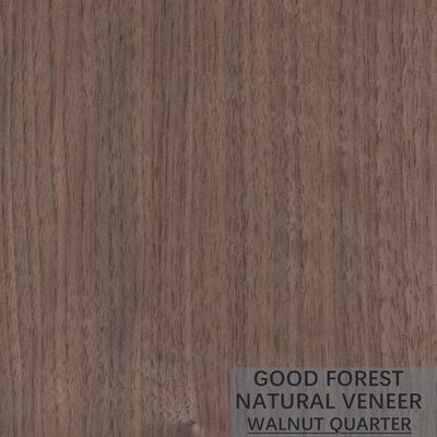 ورق های روکش چوب طبیعی Grain Crotch ربع برش گردوی آمریکایی