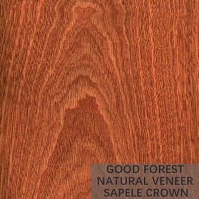روکش چوب طبیعی Sapele روکش دانه چوب شکل برای تزئین
