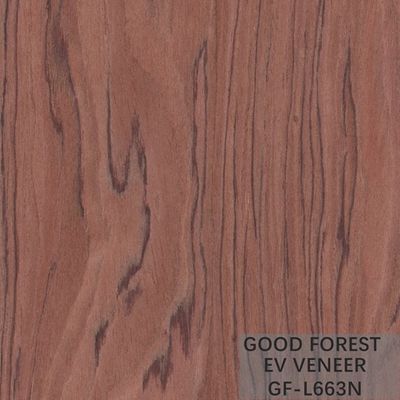 روکش چوب مهندسی شده Bubinga Crown Cut Wood Veneer Sliced ​​Cut Technics