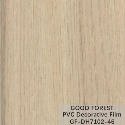 OEM دانه چوب PVC فیلم تاول تزئینی زرد روشن نوع رنگ