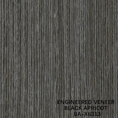 تزئینات Man Made Black Apricot Recon Wood Veneer X6313 Straight Grain 2500-3100mm