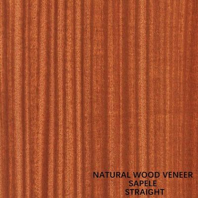 روکش چوبی طبیعی Sapele آفریقای ربع برش مستقیم برای صورت و کفپوش پارکت