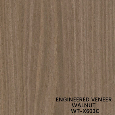 تاج روکش چوب مهندسی شده ISO برش تاج رنگ قهوه ای برای درب و رویه کابینت WT-X603C